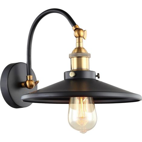 Suspension Italux Verda E27 métal noir/laiton 25 cm