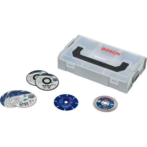 Jeu de 9 disques abrasifs pour meuleuse d'angle, dans une mini L-BOXX - BOSCH - 061599768P (1/4)