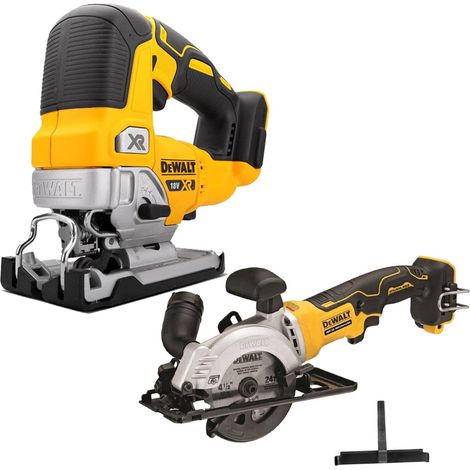 DeWalt DCS334N 18v XR Cordless Brushless Top Jigsaw & DCS571N Circular Saw (1/4)