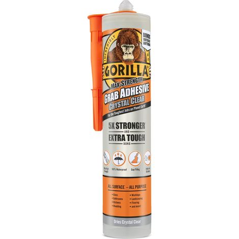 Gorilla Heavy-Duty Clear Grab Adhesive - 270ml, Model GRGHDGA270CL