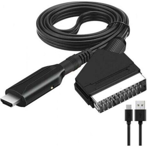 Adaptateur Péritel vers HDMI, Convertisseur Péritel vers HDMI avec câble HDMI, Scart vers Hdmi Convertisseur, pour Full HD TV 720P/1080P,Audio Vidéo pour Lecteur DVD Sky Blu-Ray STB VHS Xbox PS3 NPTER (1/4)