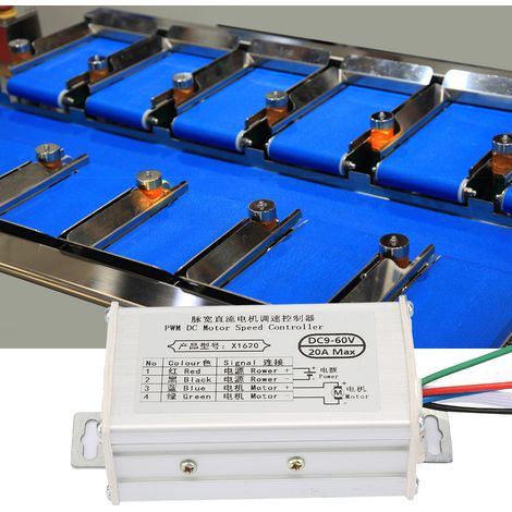 Drehzahlregler mit Pulsweitenmodulator für Gleichstrommotoren, stufenlos, 20 A, DC 9–60 V (1/5)