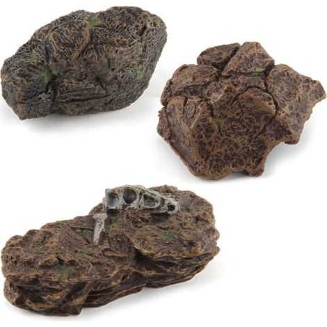 Rocher En Plastique - Décoration Pour Aquarium - Abri Pour Poissons Betta Cichlides Crevettes Reptiles - 3 Tailles Disponibles - 1 Pièce Ou Lot De 3 (1/5)