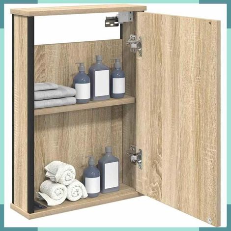 868041 Armoire Miroir Chêne Sonoma 42 x 12 x 60 cm Bois d'ingénierie (1/5)