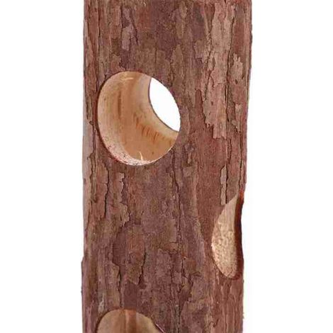 Jouet à mâcher pour animaux de compagnie Tube d'exercice de tunnel animal en bois animalerie jouet S 7,9 pouces (1/4)