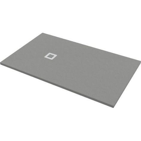 Piatto doccia 100x150 h.2,8 in marmo resina effetto pietra grigio (1/5)
