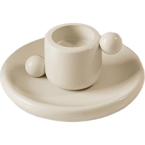 Porte-bougie en céramique avec poignée, support pour bougie, centre de table décoratif pour mariage, table basse ou table à thé, polyvalent-Style C