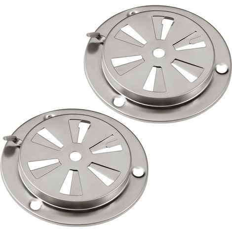 Barbecue fumoir Air Kit d'aération, 2 pièces en acier inoxydable pour grille de ventilation pour une meilleure circulation de l'air, pièces de rechange pour gril, cuisinière et fumoir (1/4)