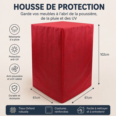 Housse de protection en tissu Oxford 210D rouge pour équipement et mobilier 210d rouge 1 g – Livraison gratuite