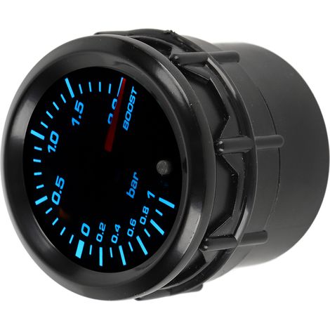 52-mm-Ladedruckanzeige mit Sensor, Zeiger, 7-farbiger LED-Hintergrundbeleuchtung, universell für getunte Benzinfahrzeuge, 2 Zoll (1/5)