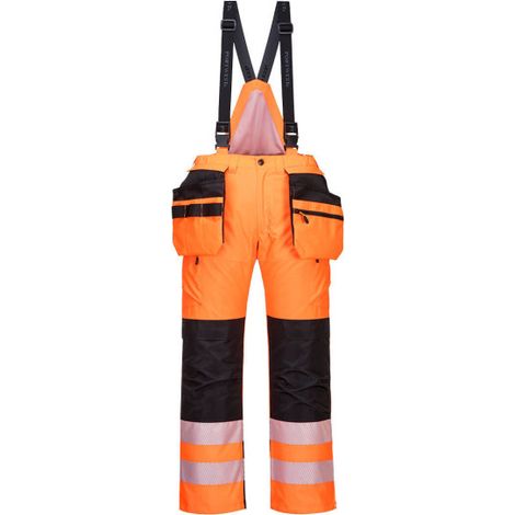 Peto laboral aislante bolsillos de pistolera + cintas reflectante PW351 4XL Naranja/Negro (1/2)