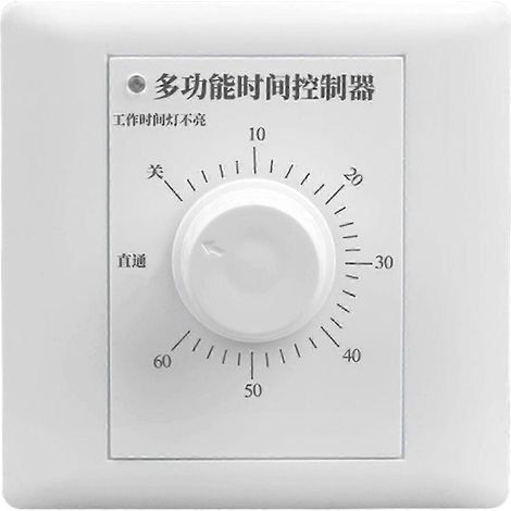 Minuterie AC 220V pour pompe, commande de compte à rebours mécanique (blanc, 60 minutes) (1/5)