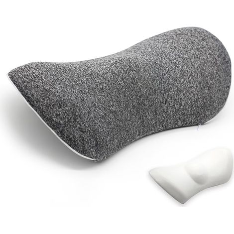 Coussin lombaire ergonomique en mousse à mémoire de forme pour voiture,soutien dorsal confortable anti-pression,coussin de dos pour lit,chaise,siège auto,fauteuil de bureau (1/5)
