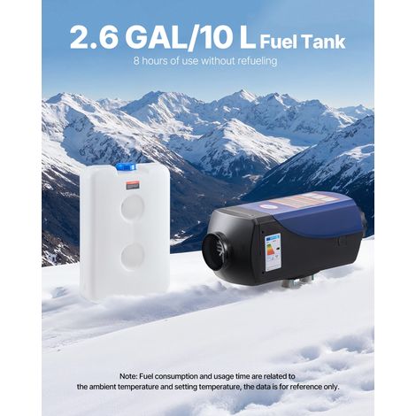 Chauffage Diesel 12-24V 5-8KW, Réchauffeur d'Air Diesel Portable pour Stationnement, avec Télécommande et Écran LCD, Grand Réservoi… (1/5)
