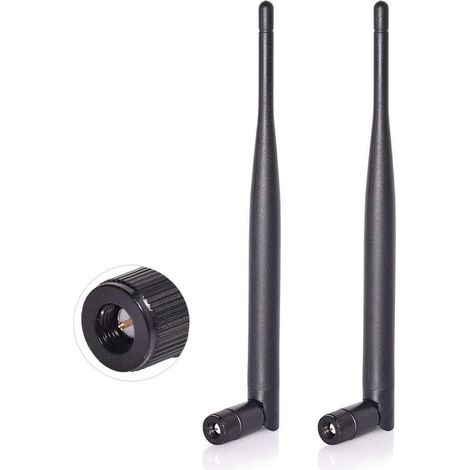 Antenne WiFi SMA Mâle Double Bande WiFi 2,4 GHz 5 GHz 6 dBi pour Bateau Amorceur Routuer WiFi Enregistreur de Surveillance Caméra IP de Sécurité Vue Arrière Caméra Véhicule Camion RV Van (1/5)