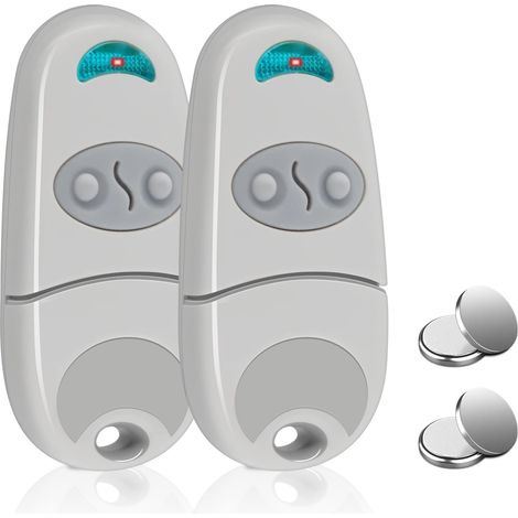 2PCS Télécommande 433.92MHz, 2 Canaux Portail Garage, Compatible TOP-432EV EE NA (1/5)