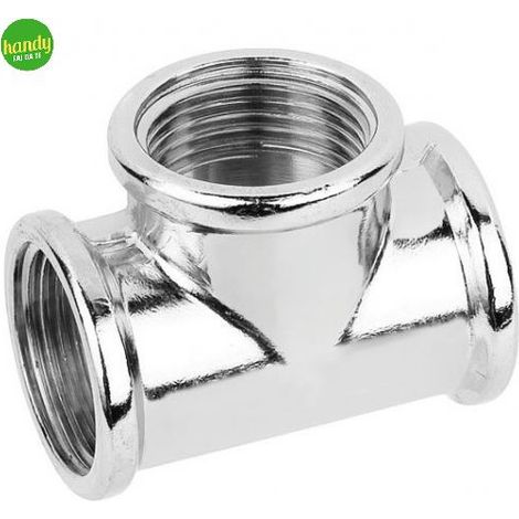 Raccordo a tee in ottone cromato tiemme femmina 3 x 1/2