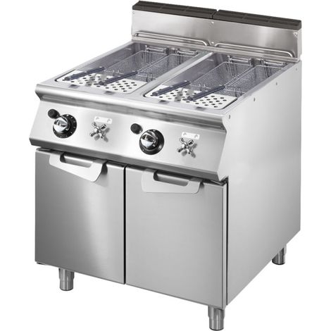 Cuisseur à pâtes gaz, 2 bacs GN 2/3, capacité 2x 26 litres - VIRTUS