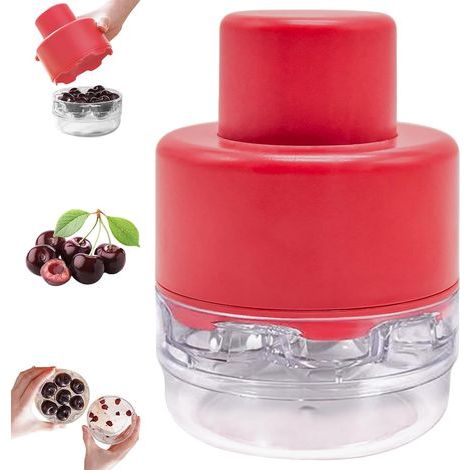 Dénoyauteur de cerises à poussoir multiple, outil portable à 7 trous (1/5)