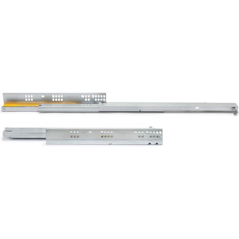 Emuca Satz Unterflurführungen Silver, Vollauszug, mit Schließautomatik, Tiefe 550mm, Stahl, Verzinkt (1/5)