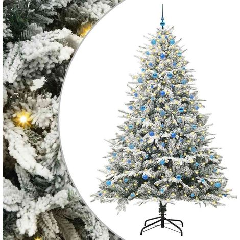Artificial Pre-lit Christmas Tree with Ball Set Green 240 cm vidaXL (1/5)