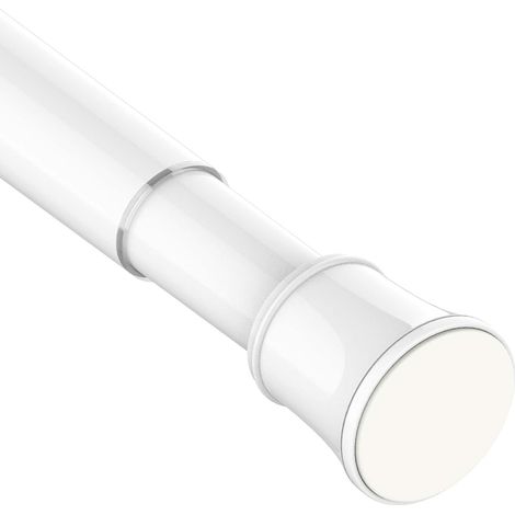 Tringle à rideaux sans perçage télescopique réglable résistante à tirer en tournant Réglable, pour vos rideaux, cloison et balcon 69-90 cm (1/5)