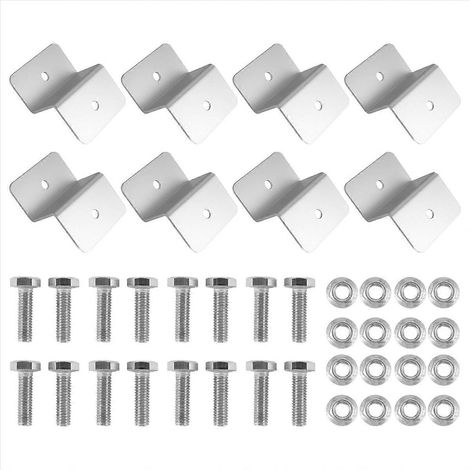 Support de toit en alliage d'aluminium de style Z pour panneaux solaires (8 pièces) (1/5)