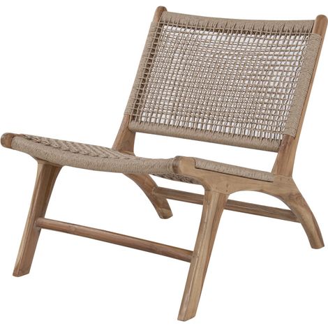TIKY-Fauteuil en teck et rotin (1/5)
