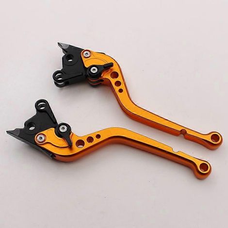 Convient aux Ducati MONSTER S4/S4R : accessoires de tringlerie de frein, d'embrayage et de klaxon modifiés (tige de frein orange à tige longue). (1/4)