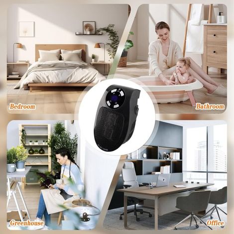 Remote Radiator For Ed Mini electric radiator, wall-mounted radiator with remote control, 500W ...