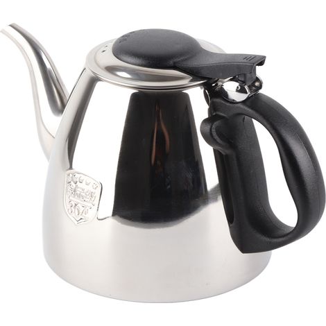 Bouilloire Inox 1,5 L pour Thé et Café, Poignée Résistante à la Chaleur, pour Plaque de Cuisson