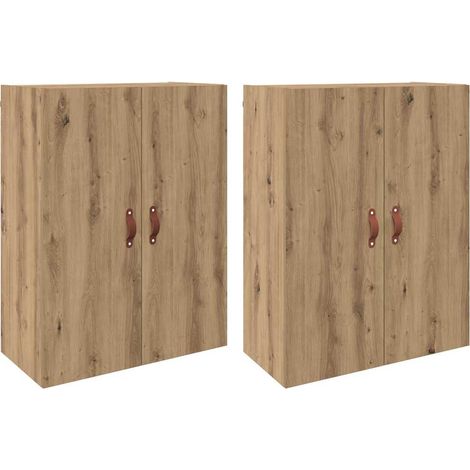 2 pcs Buffet，Bahut， Armoires Murailles chêne artisanal 69,5 x 34 x 90 cm CFW88501 (1/5)