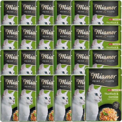 Miamor Filetes finos en salsa Bolsita 100g - Atún con Verduras 100g