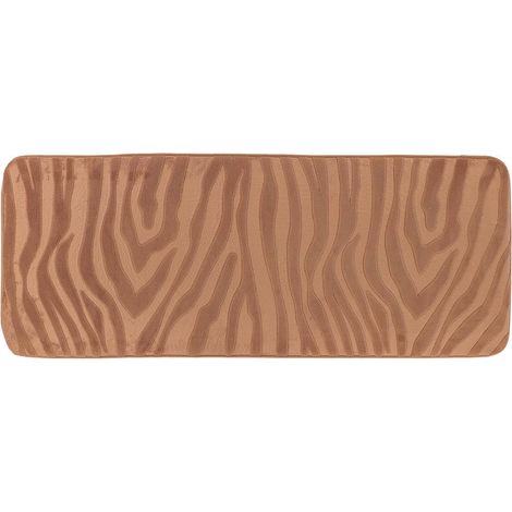 Tappetino in microfibra con memoria di forma, effetto zebra, 45x120 cm - cappuccino - Tendance (1/3)