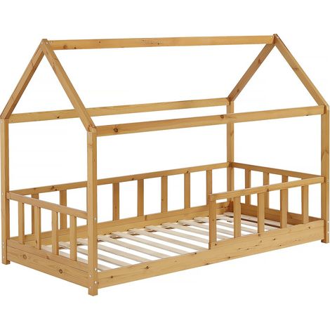 Cama infantil de madera "Mila" - 90 x 190 cm - Marrón (1/5)