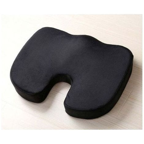 Coussin de siège en mousse à mémoire de forme pour chaise de bureau, coussin de siège confortable orthopédique antidérapant, coussin de siège pour sciatique, soulagement des douleurs dorsales du coccy (1/4)