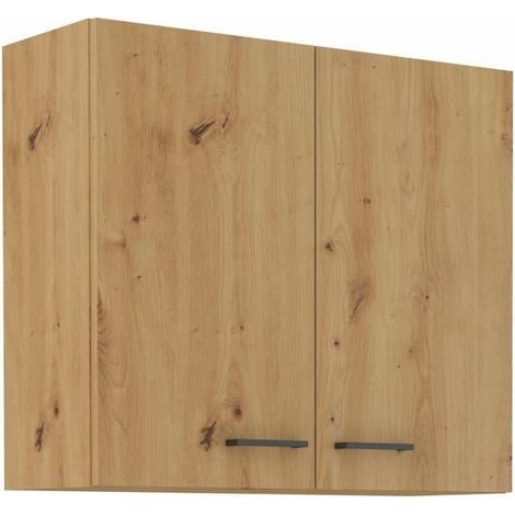 Cuisinier Modena Hochschrank Küche Schwarz Matt 80x31 cm (1/2)