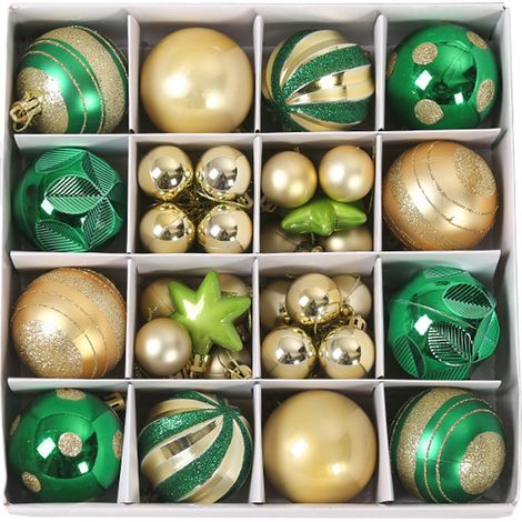 Boules De Noël - Décoration Arbre De Noël - Pour Intérieur - Lot De 12 (1/5)