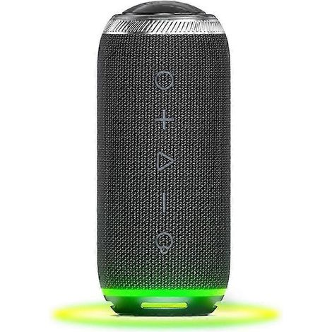 Enceinte Bluetooth sans fil stéréo 360°, étanche, avec éclairage d'ambiance coloré, idéale pour le camping et les activités de plein air. Subwoofer OP. WHBYV (1/4)