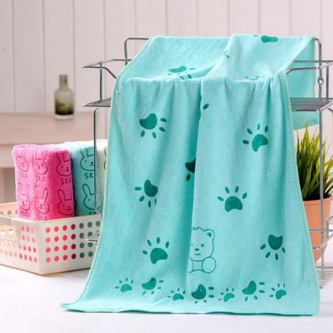 Serviette De Bain - Microfibre - Imprimé Animal - Pour Enfant À Partir De 2 Ans - 50 X 25 Cm - 1 Pièce (1/2)