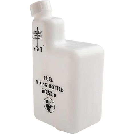 Bouteille de mélange pour huile-carburant pour moteurs 2 temps, 1 L, 4 ratios, réutilisable (1/5)
