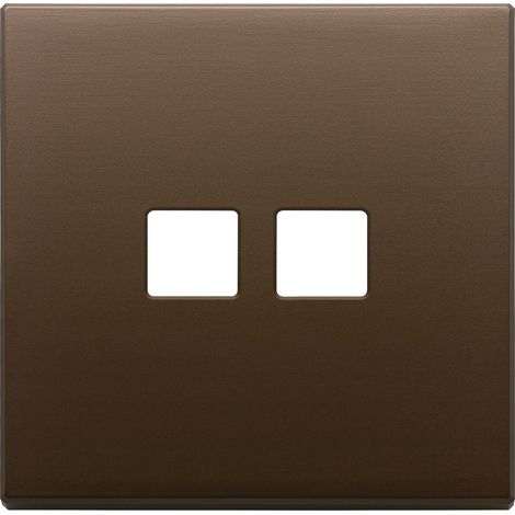 VIMAR - 22682.2.12 Placca 2Mx2 Flat bronzo scuro spazz.