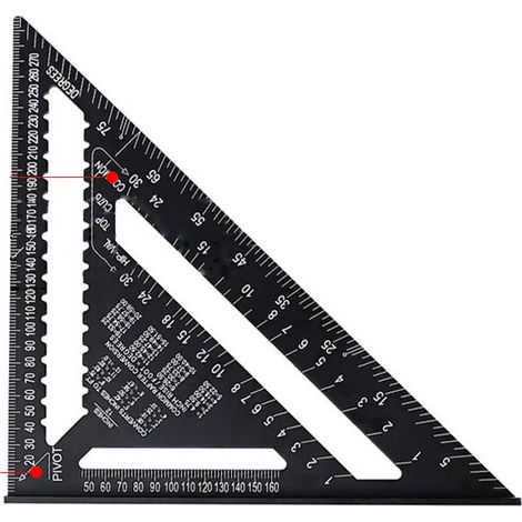 Bricolage Équerre Menuisier Guide Rail/Outillage Charpentier Regle Équerre Outil de mesure d'angle (1/4)
