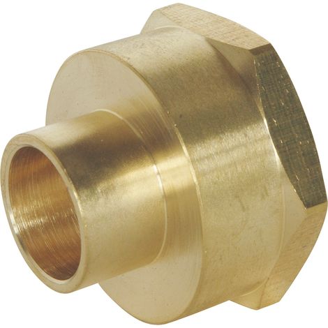Raccord laiton droit à souder - Femelle 20/27 - Tube cuivre Ø14- Sachet 2 pièces