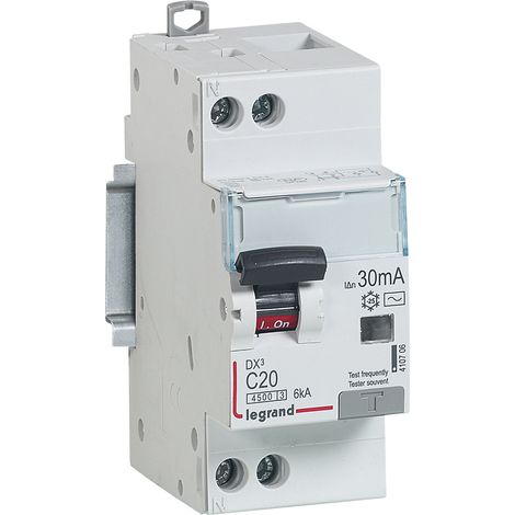 Legrand - Disjoncteur différentiel Phase + Neutre - Type AC - 30mA - 20A - 2 modules