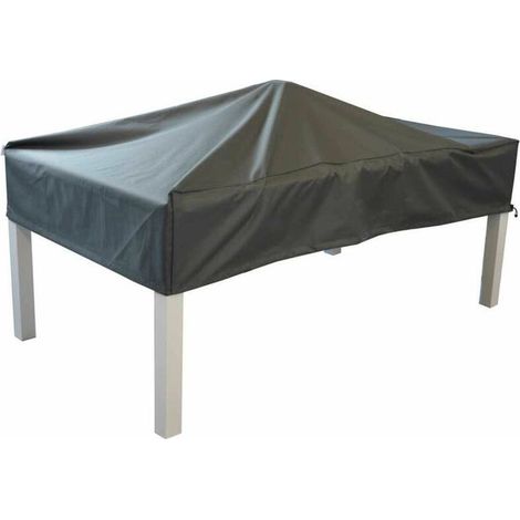 Housse de table imperméable 220x100 cm grise - Protection anti-rayures et anti-poussière pour usage intérieur/extérieur