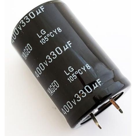 Condensador Electrolitico 330uF 400Vdc Medidas 30x45mm 2pin