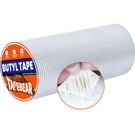Ruban aluminium pour étanchéité 300mm x 5m - Réparation toiture et fuites - Pour fenêtres, tuyaux, EDPM - Résistant aux intempéries - Adhésif butyle haute adhérence (1/5)
