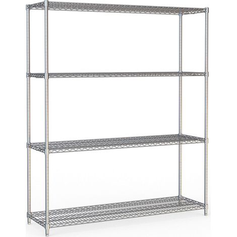 Étagères 4 niveaux 1500 démontable - Combisteel (1/4)