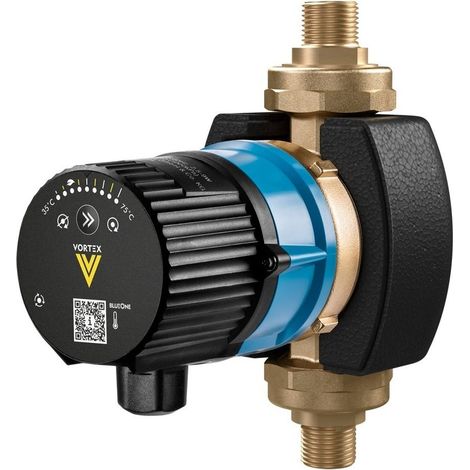Vortex Pumpe BWO 155 V 1/2"i / 3/4"a ERT mit Verschraubungen, mit Regelthermostat (1/2)